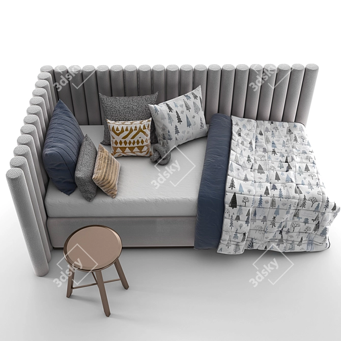 Cozy Sleep Set: Bed Day 35 3D model image 3