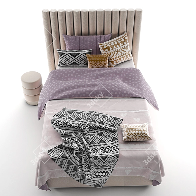 Cozy Sleep Set: Bed Day 35 3D model image 4