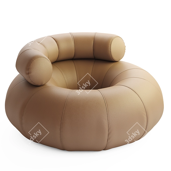 Flexible and Original Don Out Armchair 3D model image 1