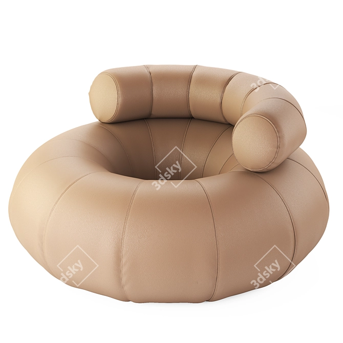 Flexible and Original Don Out Armchair 3D model image 2