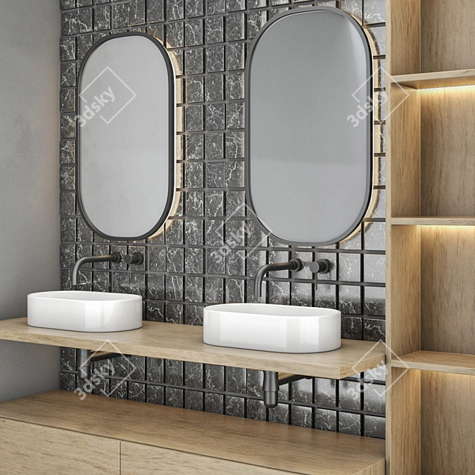 Luxury Bathroom Set: Elegant & Functional 3D model image 3