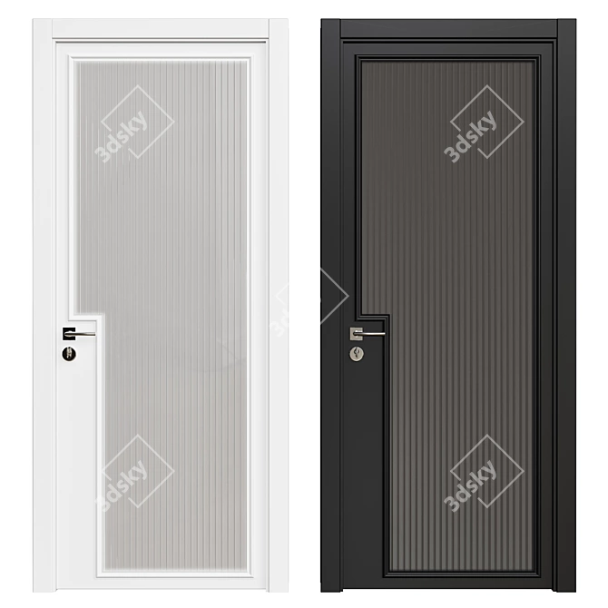 Sleek Interior Door 3D model image 1