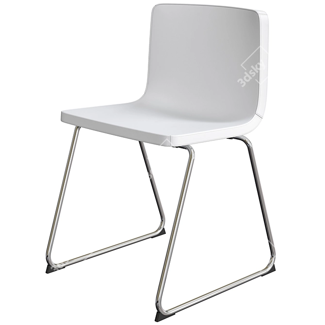 Bernhard Chrome Chair 3D model image 3