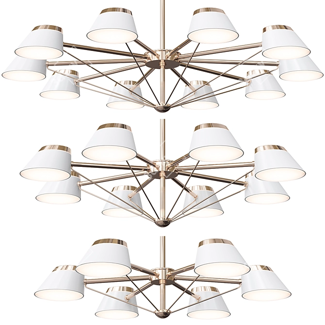 Elegant Gloria Chandelier by Anzazo 3D model image 1