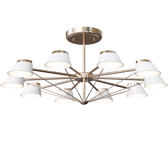 Elegant Gloria Chandelier by Anzazo 3D model image 4