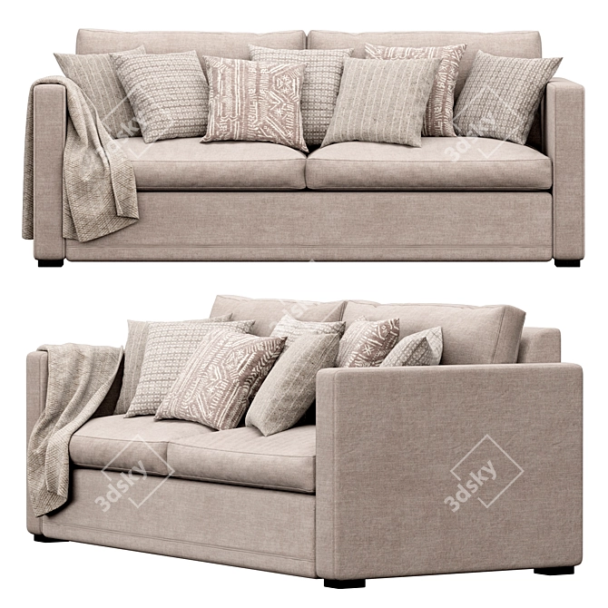 Delavega Romo Sofa: Modern Elegance in your Living Room 3D model image 2