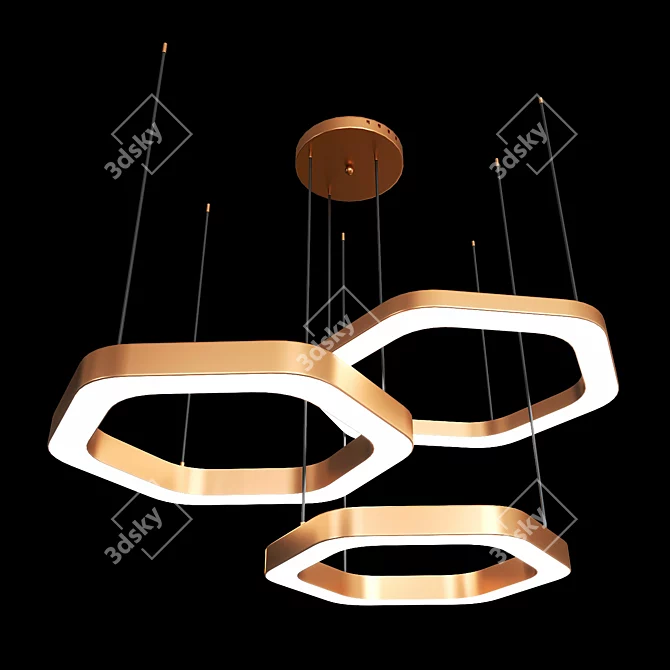 TULIA II Modern Chandelier: Sleek and sophisticated 3D model image 2