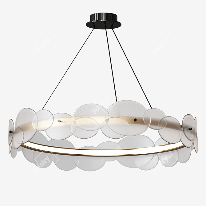 Elegant LED Chandelier 3D model image 1