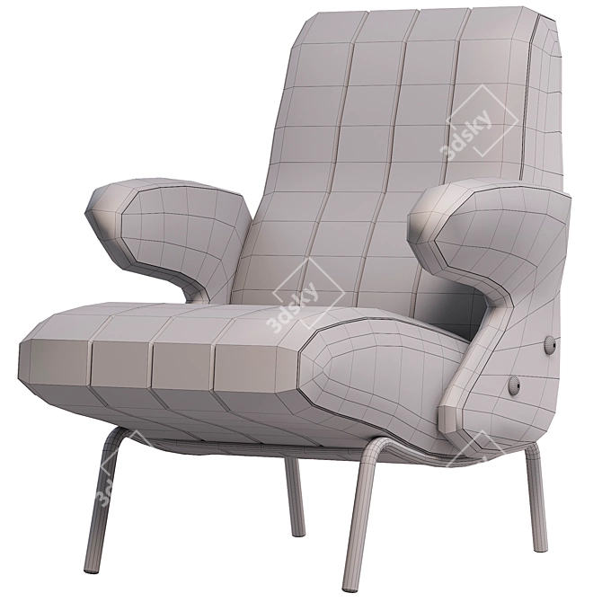 Modern Armchair: Stylish Comfort for Any Space 3D model image 6