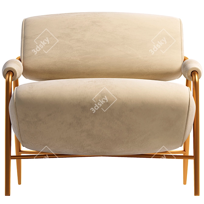 Modern Armchair for Contemporary Spaces 3D model image 2