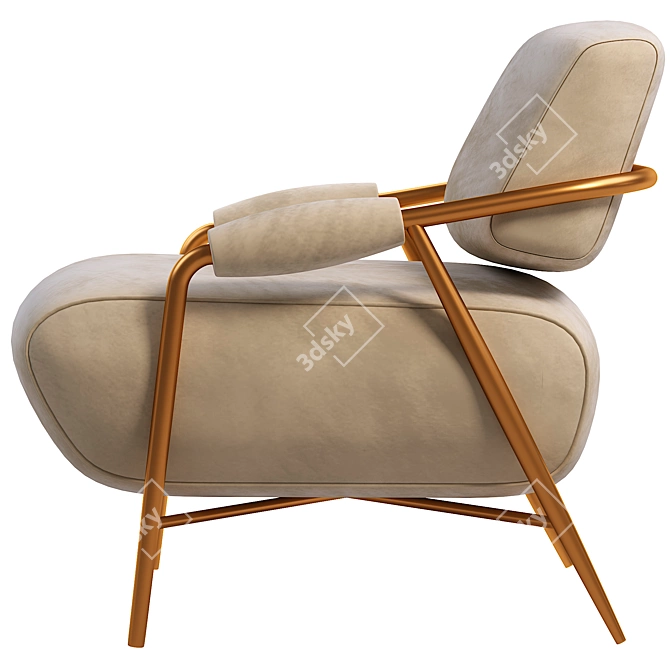 Modern Armchair for Contemporary Spaces 3D model image 4