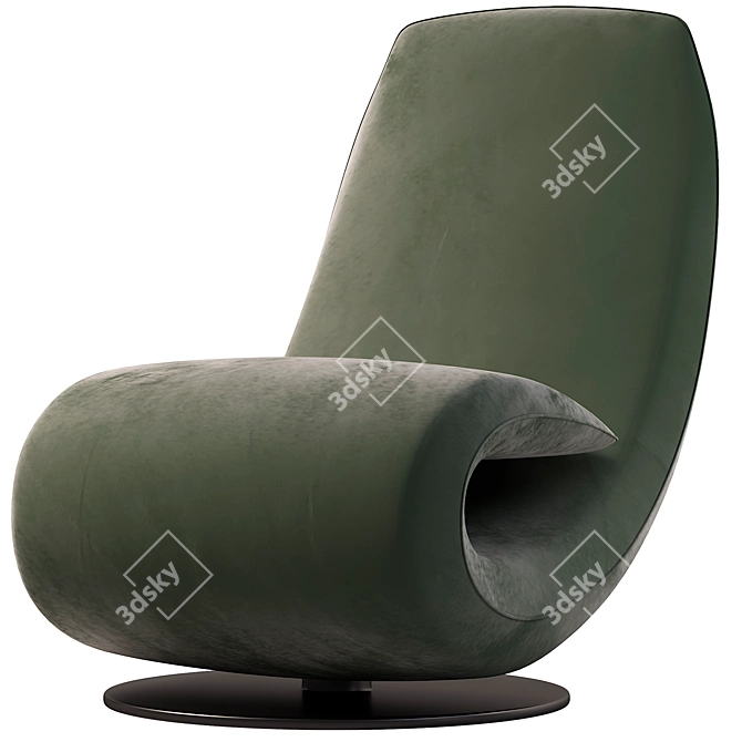 Modern 3D Armchair Design 3D model image 3