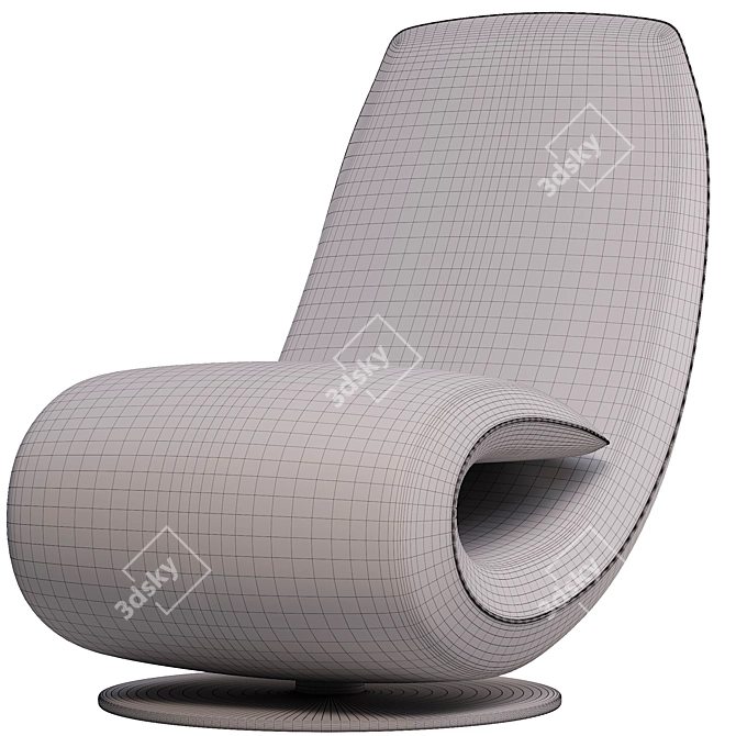 Modern 3D Armchair Design 3D model image 6