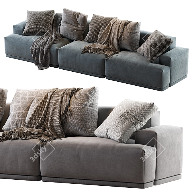 Modular Connect Sofa: Versatile Design & Comfort 3D model image 6