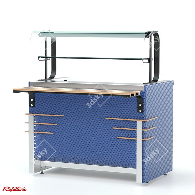 Refettorio Case RM1: Professional Bain-marie with Electric Rings 3D model image 1