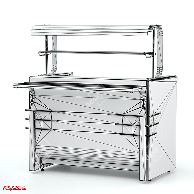 Refettorio Case RM1: Professional Bain-marie with Electric Rings 3D model image 5