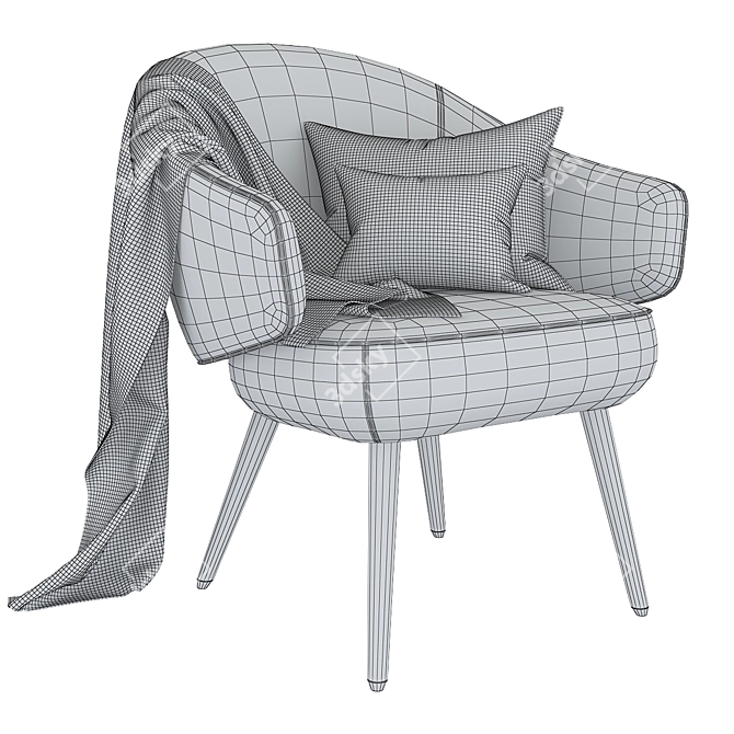 Charlotte Chic Chair 3D model image 3