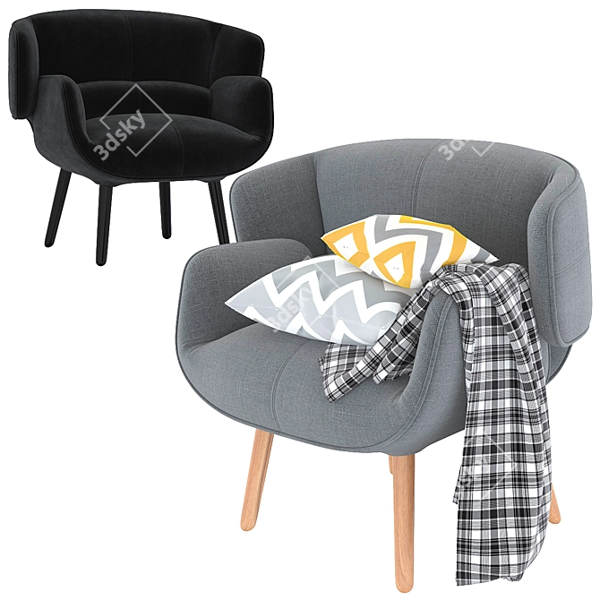 Fusion Modern Armchair 3D model image 1