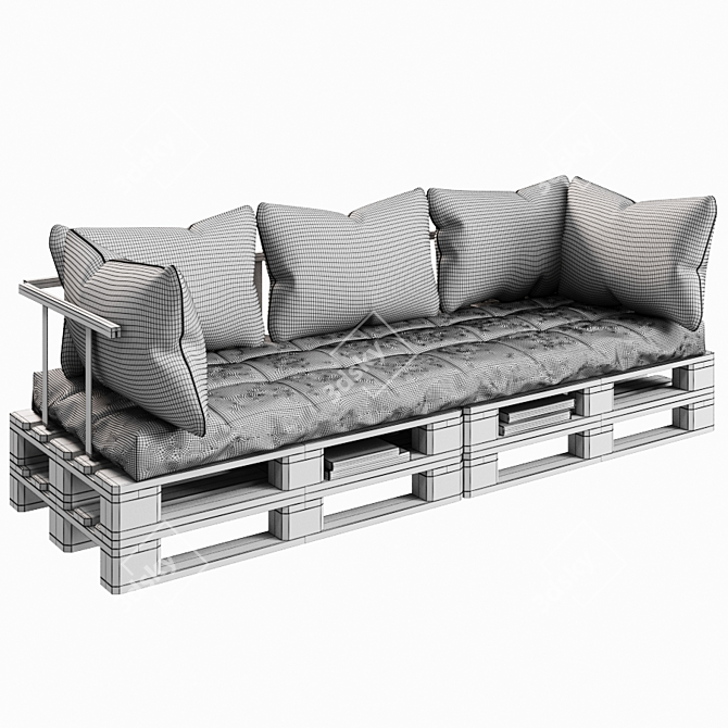 EcoPallet Sofa 3D model image 4