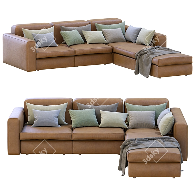Modern Poliform Dune Sectional Sofa 3D model image 1