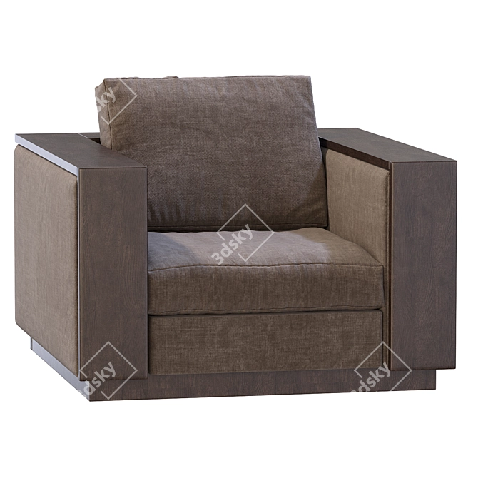 ROBLE Armchair: Modern Elegance for Any Space 3D model image 2