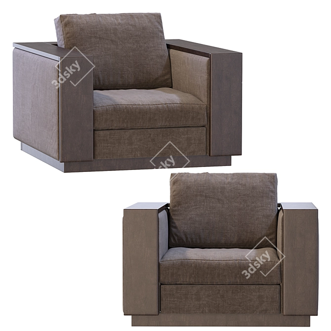 ROBLE Armchair: Modern Elegance for Any Space 3D model image 3