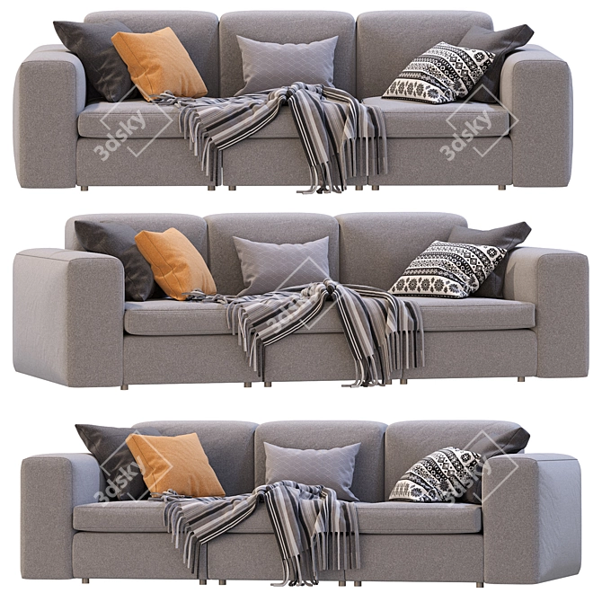 Poliform Dune 3-Seater Sofa 3D model image 1