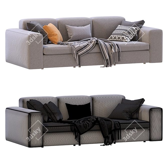 Poliform Dune 3-Seater Sofa 3D model image 5