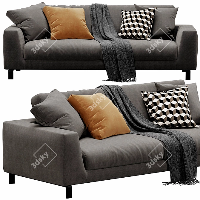 Artis Modern Italian Sofa: Stylish Design for Your Space 3D model image 1