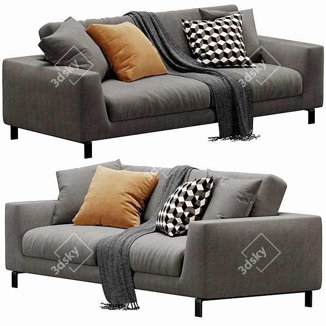 Artis Modern Italian Sofa: Stylish Design for Your Space 3D model image 2