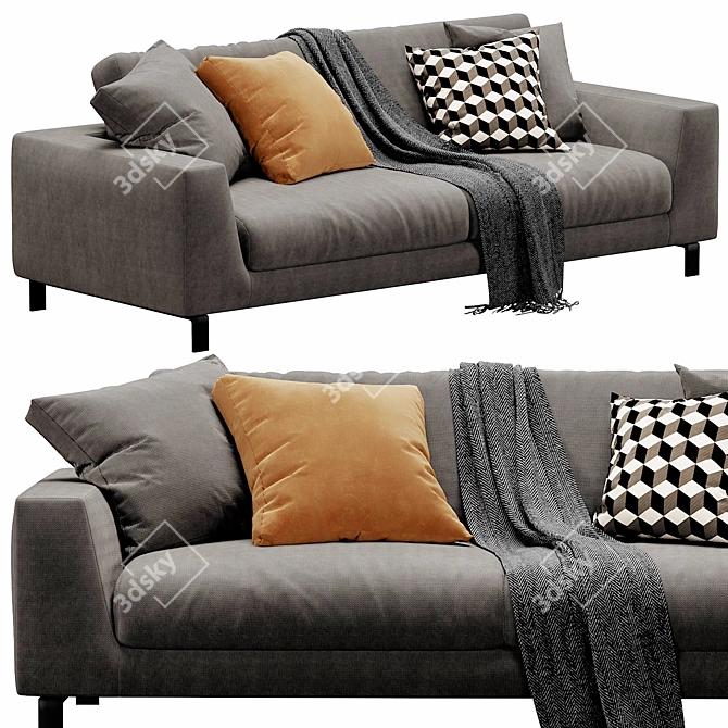 Artis Modern Italian Sofa: Stylish Design for Your Space 3D model image 5