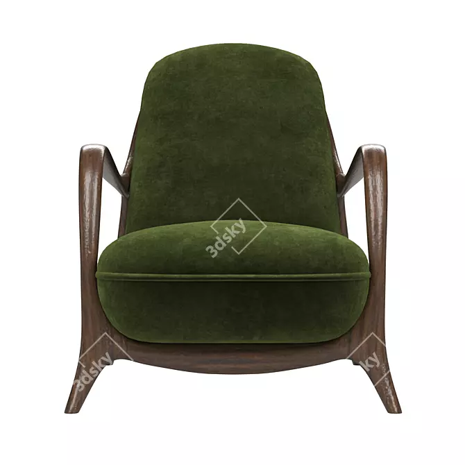 Italian Soft Chair: Elegant Comfort 3D model image 2