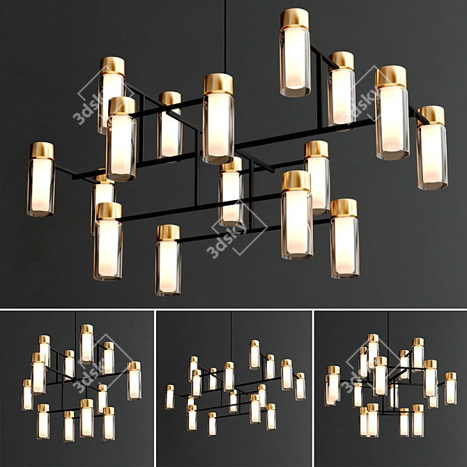 Elegant OSMAN Chandeliers by Tooy 3D model image 1