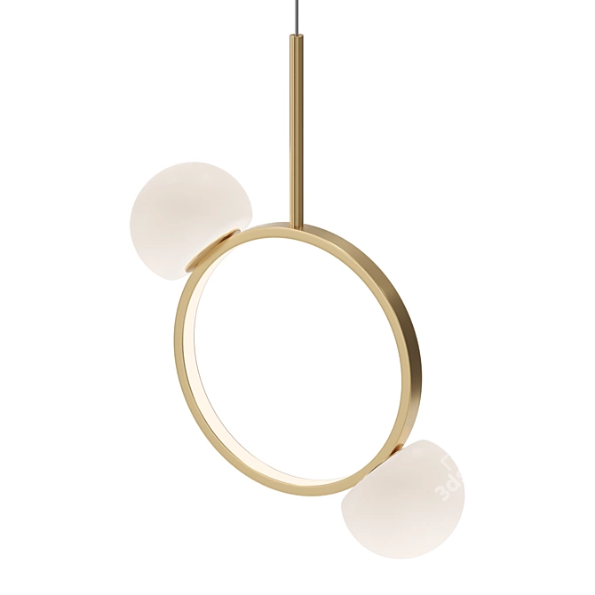 Modern Brass Pendant Lamp - Lampatron JOSS 3D model image 2