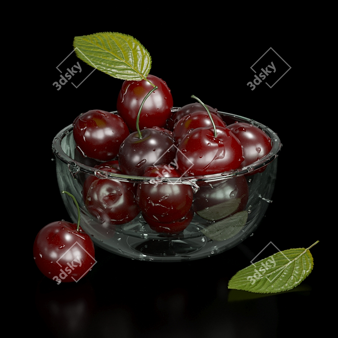 Juicy Cherry Drops 3D model image 1