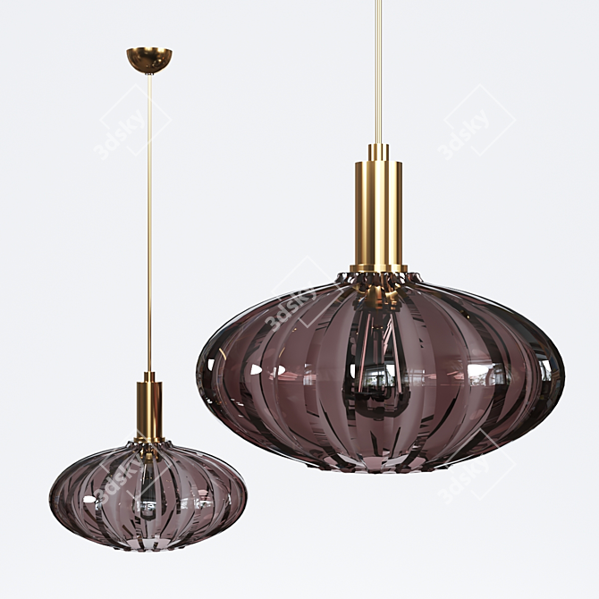 Minimalist Pendant Light 12: Sleek & Stylish 3D model image 1