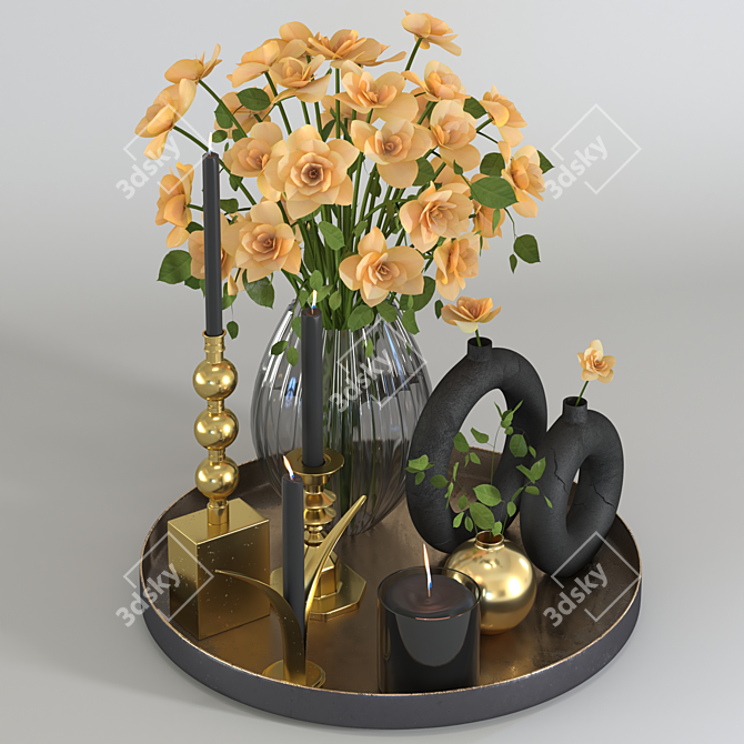 Versatile Decorative Set for Creative Spaces 3D model image 3