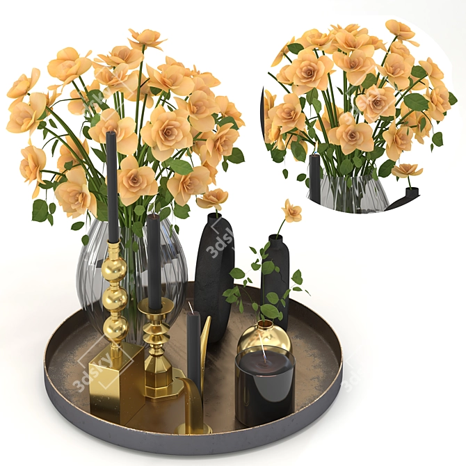 Versatile Decorative Set for Creative Spaces 3D model image 7