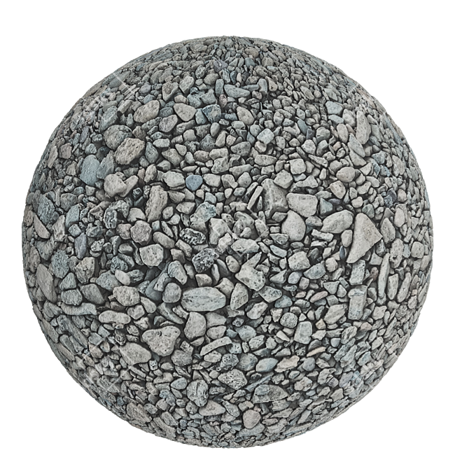 Small Stone 4K Material 3D model image 1