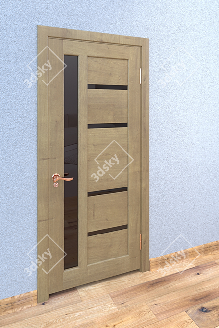 UZB ESHIK: Traditional Russian-Style Door 3D model image 1