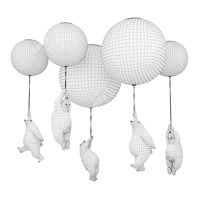 Mishka on Sphere Ceiling Lights 3D model image 3