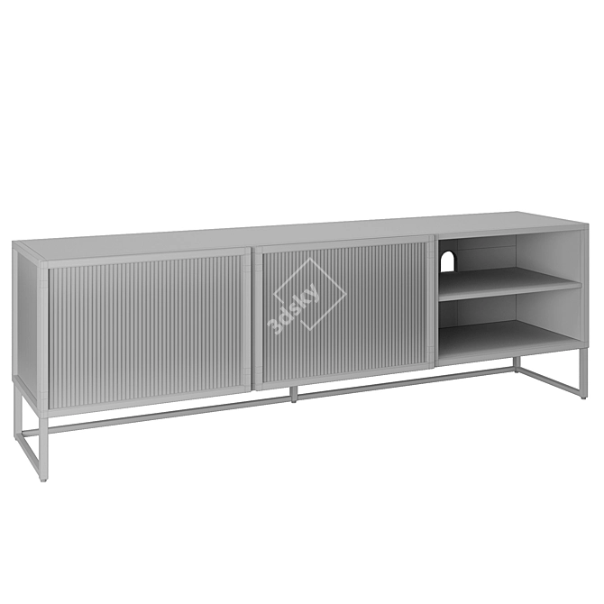 Modern Metal and Glass Trixie Dresser 3D model image 3