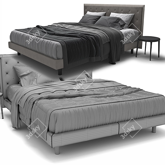 GranTorino Coupe Bed - Sleek and Stylish Sleeping Solution 3D model image 2