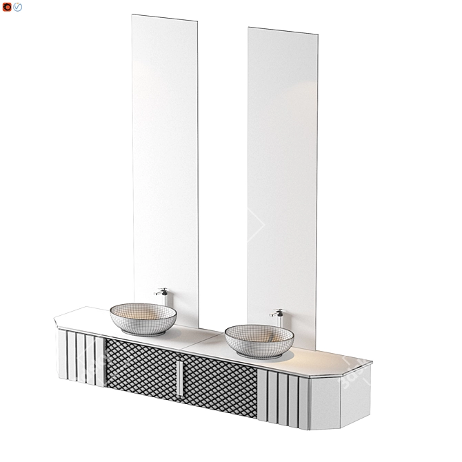 Modern Bathroom Design 3D model image 5