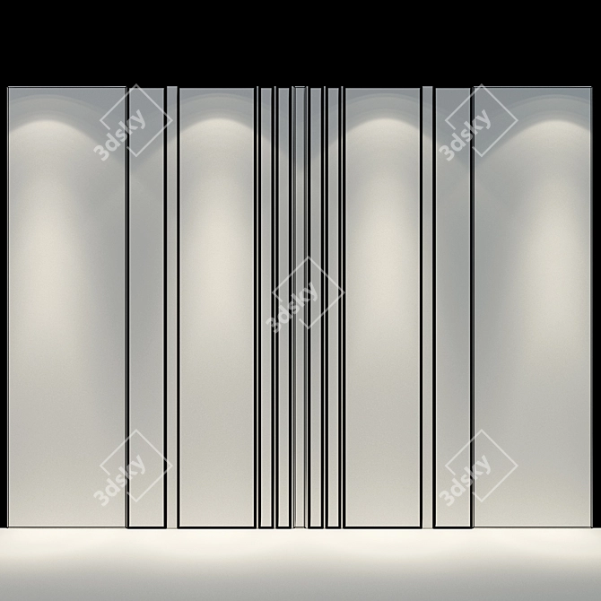 Modern Wall Decor Panel 3D model image 2