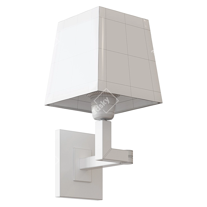 Classic Nickel Wall Lamp 3D model image 2