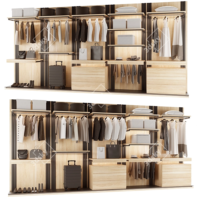 Urban Loft Wardrobe 3D model image 2