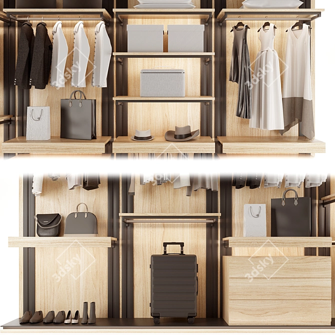 Urban Loft Wardrobe 3D model image 3