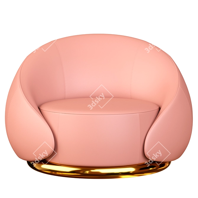 Elegant Abbracci Armchair 3D model image 1