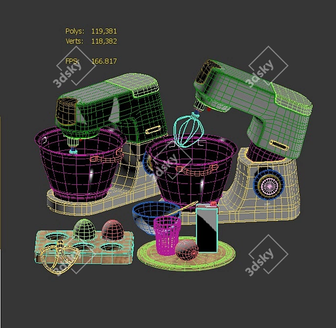 Kenwood PowerBlend Mixer 3D model image 8